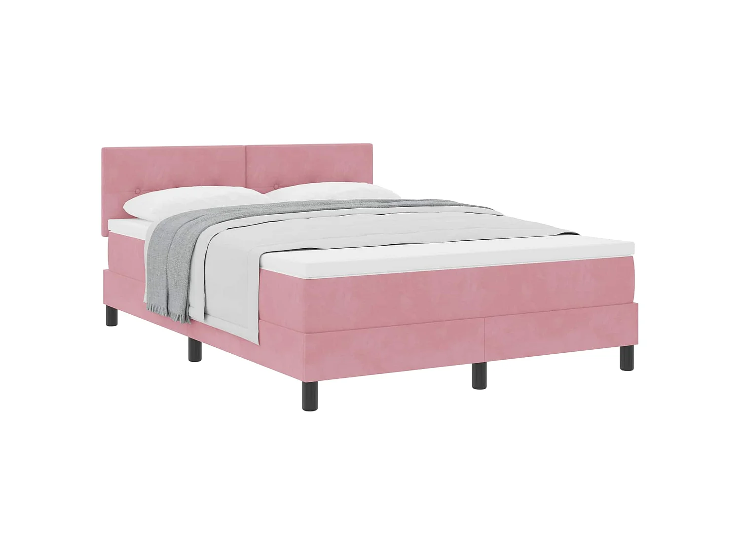 Boxspringbed met matras Roze 140 x 200 cm Fluweel