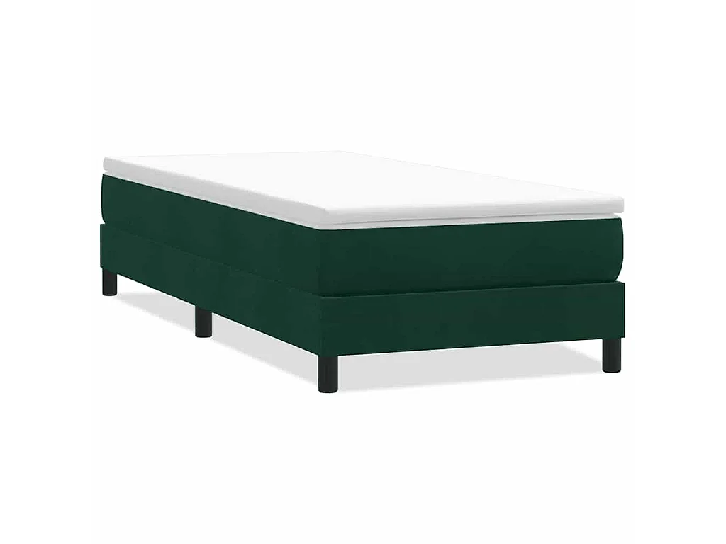 Boxspring zonder matras fluweel donkergroen 80x210 cm
