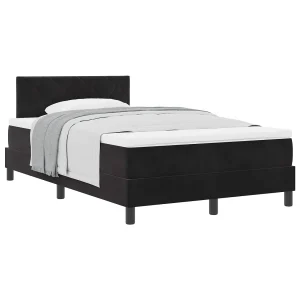Boxspringbed met matras Zwart 120 x 200 cm Fluweel Boxspringbed met matras Zwart 120 x 200 cm Fluweel