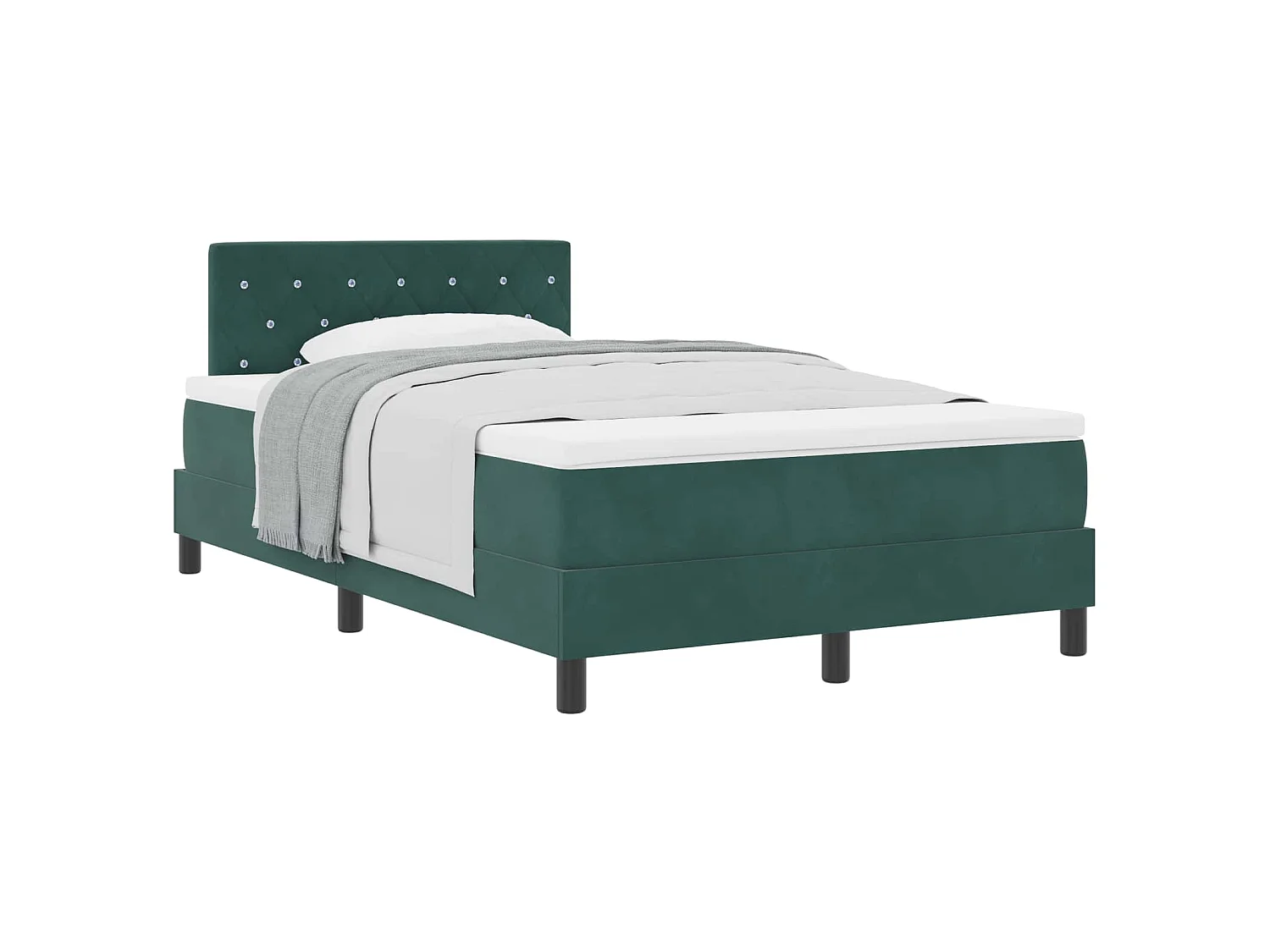 Boxspringbed met matras Donkergroen 120 x 200 cm Fluweel