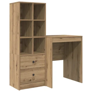 Bureau met lade met plank met opslag 2 pcs Artisan Eiken