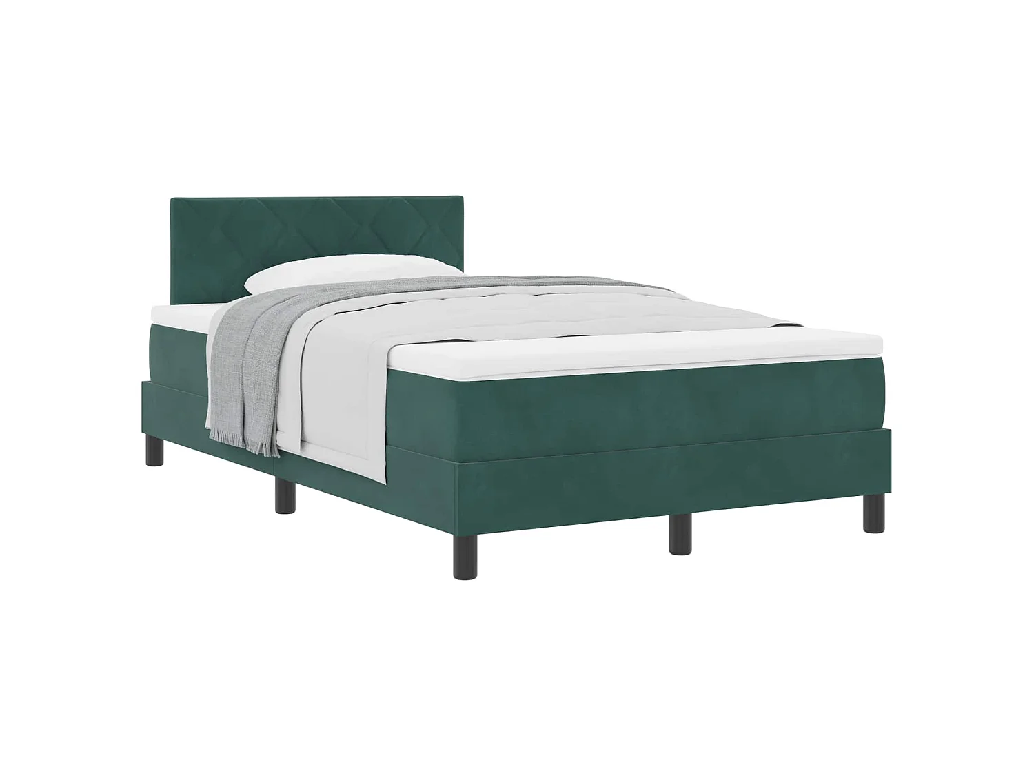 Boxspringbed met matras Donkergroen 120 x 190 cm Fluweel