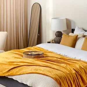 Plaid BAYBURT 150 x 200 cm Oranje