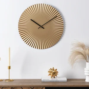 Design wandklok – D. 50 cm – Metaal – Goudkleurig – FELINAR – Koop nu goedkoop online Design wandklok – D. 50 cm – Metaal – Goudkleurig – FELINAR – Koop nu goedkoop online