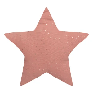 Decoratief Kussen Ster Berlingot Terracotta 40 x 40 cm Metallic Motieven