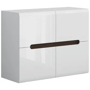 Darrel 4-deurs dressoir Wit laqué en hout Darrel 4-deurs dressoir Wit laqué en hout