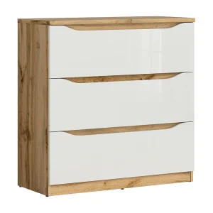 Commode met 3 laden June Wit en Hout Commode met 3 laden June Wit en Hout