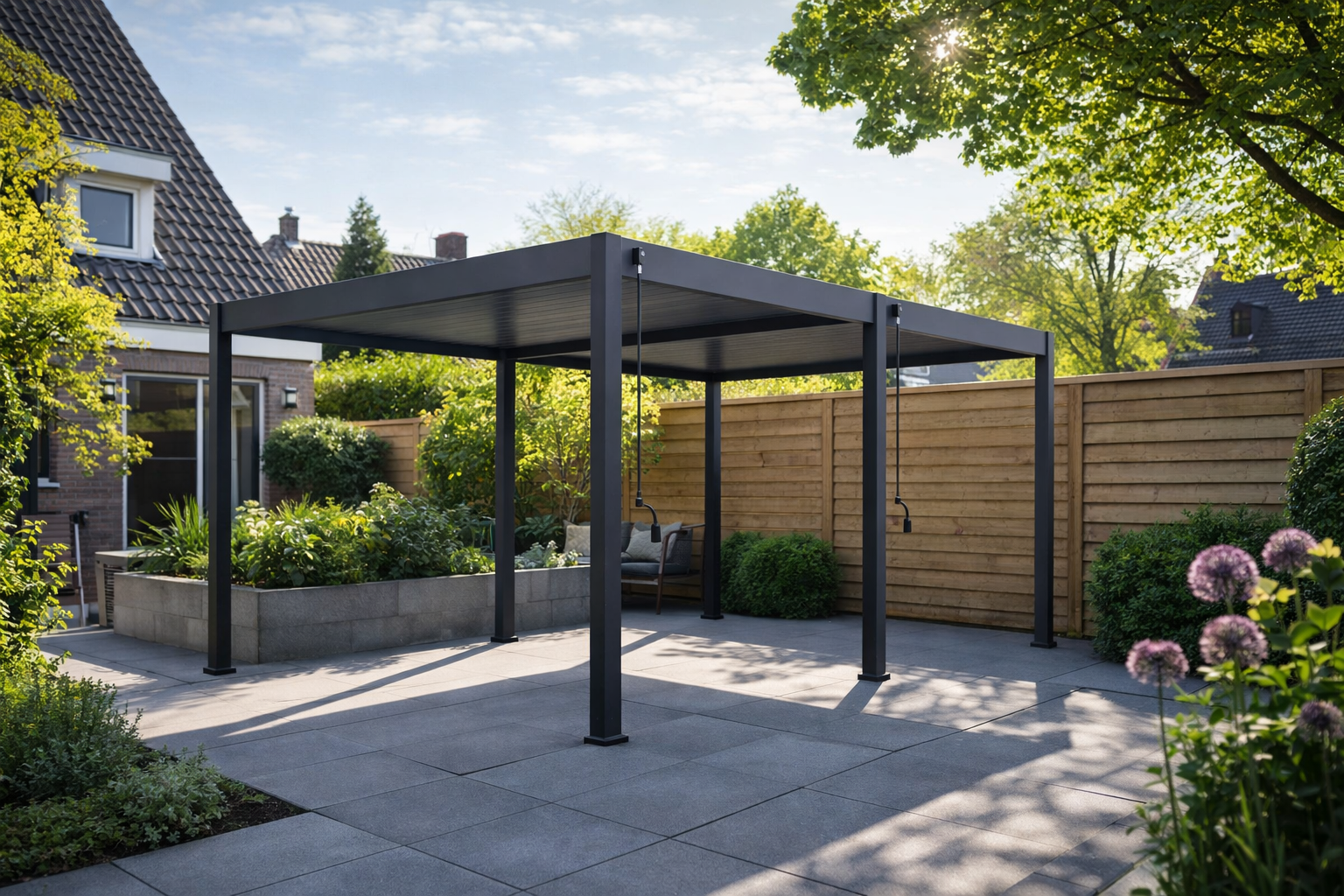 Aluminium Terrasoverkapping Deluxe Vrijstaand 360 x 530 cm Antraciet