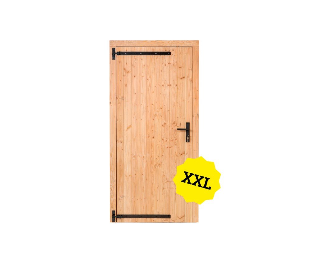 Douglas enkele klampdeur XXL 120×215 cm linksdraaiend – zwart beslag
