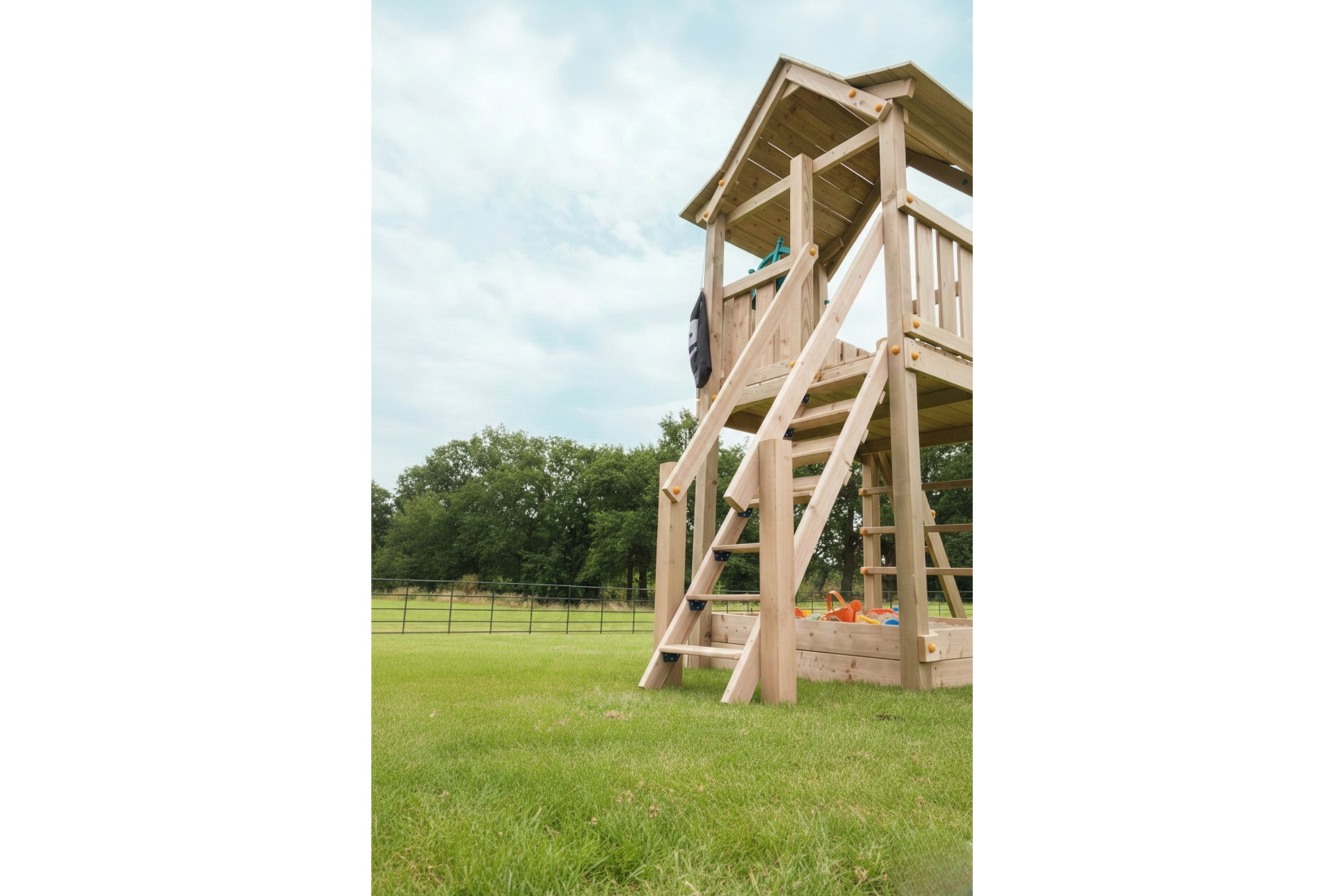 Aanbouwtrap speeltoestel Steps, geschaafd grenen