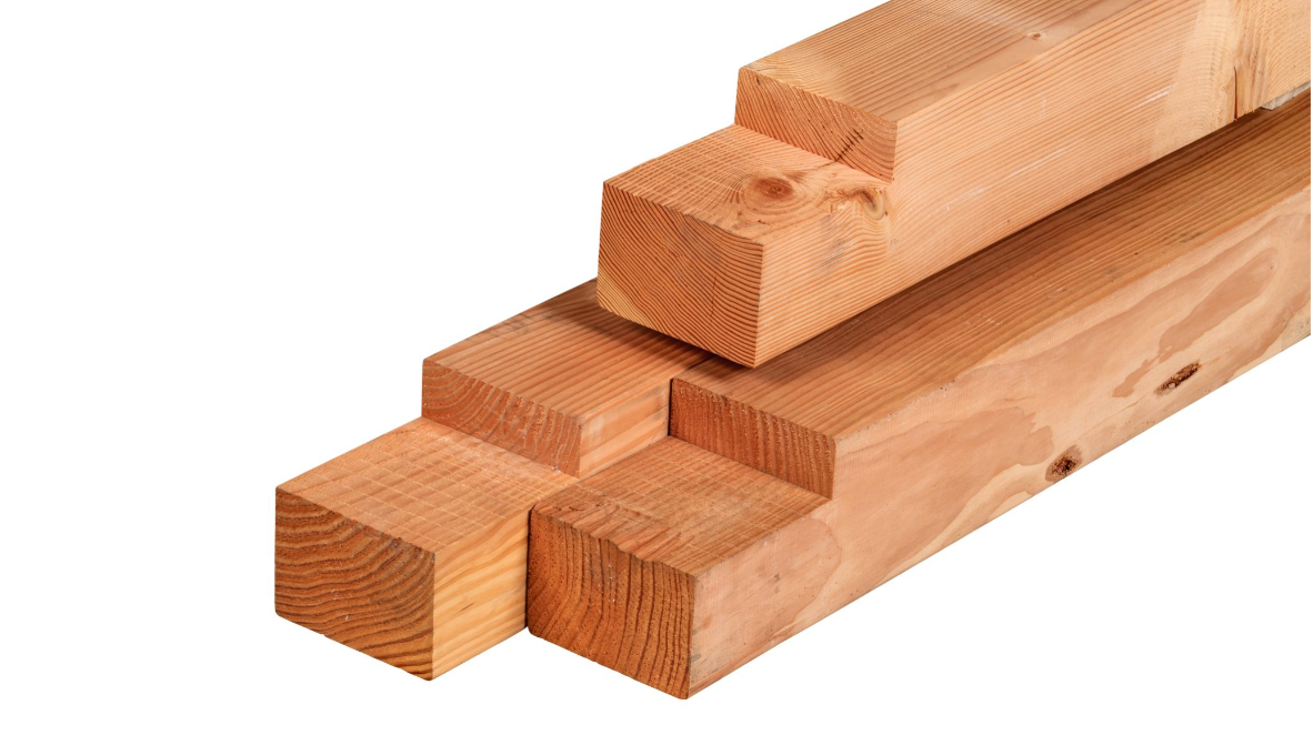 Douglas Paal 14.0×14.0x300cm geschaafd met keep