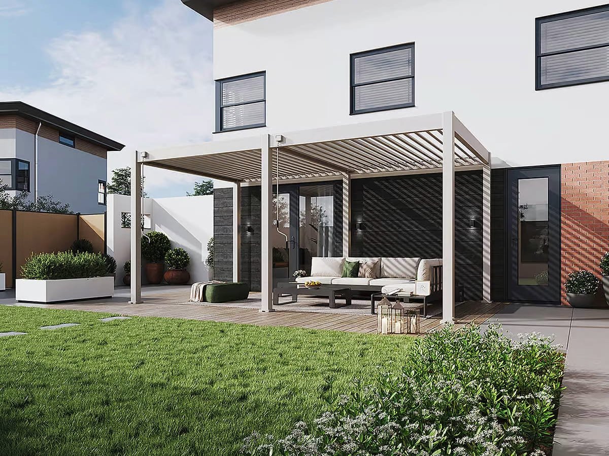 Aluminium Terrasoverkapping Deluxe Vrijstaand 360 x 530 cm Kiezelgrijs