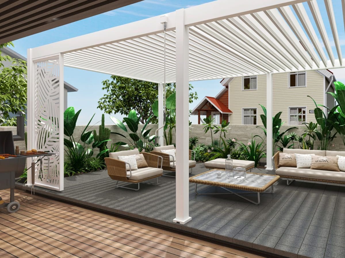 Aluminium Terrasoverkapping Deluxe Vrijstaand 360 x 720 cm Wit