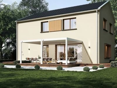 Aluminium Terrasoverkapping Deluxe Aanbouw 360 x 530 cm Wit
