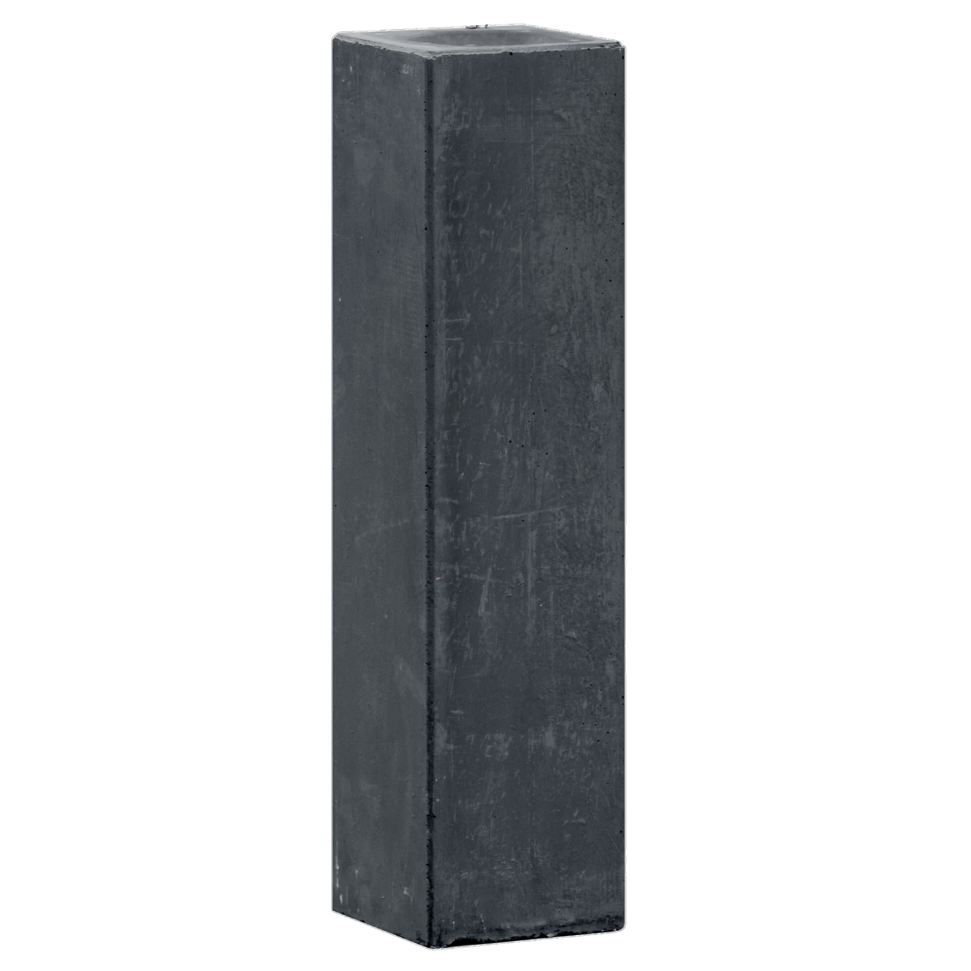 Betonpoer Antraciet 12x12x60cm Recht Model met kleine velling