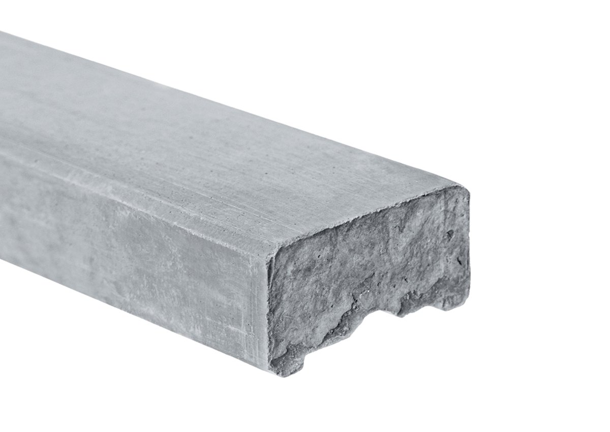 Afdekkap Beton Vlak Wit/Grijs 180 cm