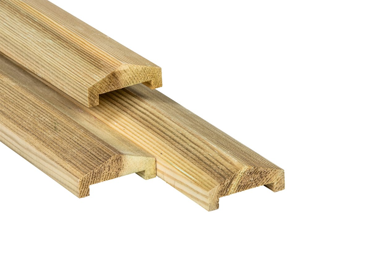 Afdeklat Piramide 3.5×8.5x180cm Grenen Geimpregneerd 3-planks Dikte