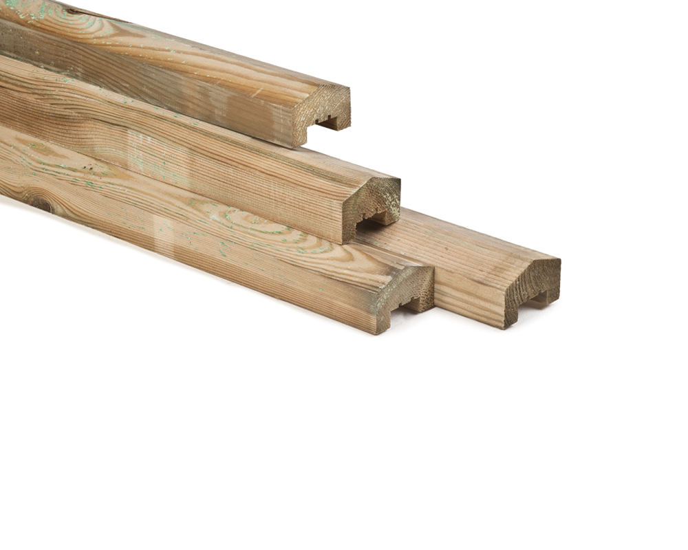 Afdeklat tuinscherm piramide profiel geimpregneerd 4.5×6.8x180cm – 2 planks