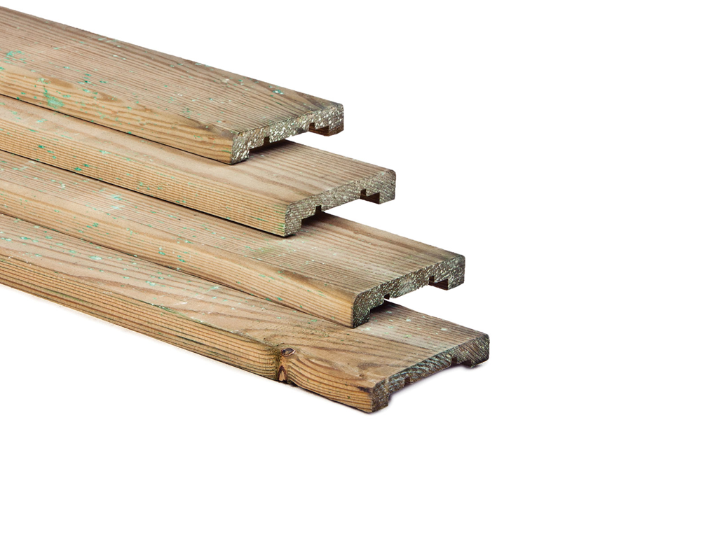 Afdeklat vlak voor recht en toog schermen 183 cm Geimpregneerd hout
