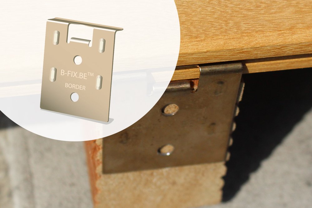 B-fix Rand clips RVS voor blinde bevestiging Terrasplanken – Start clips