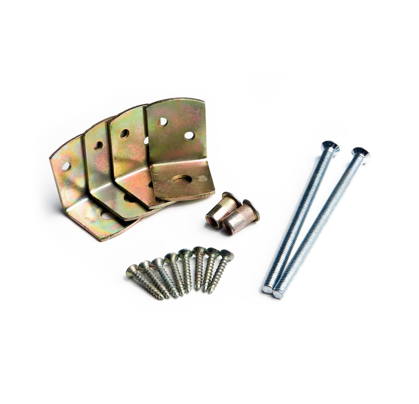 Betonpaal Bevestigingsset Verzinkt set 4 stuks voor 10x10cm betonpalen
