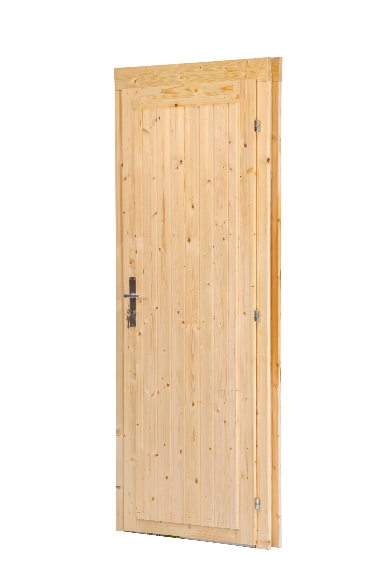 Vuren enkele deur 83×190 cm rechtsdraaiend voor wanddikte 28 t/m 45 mm