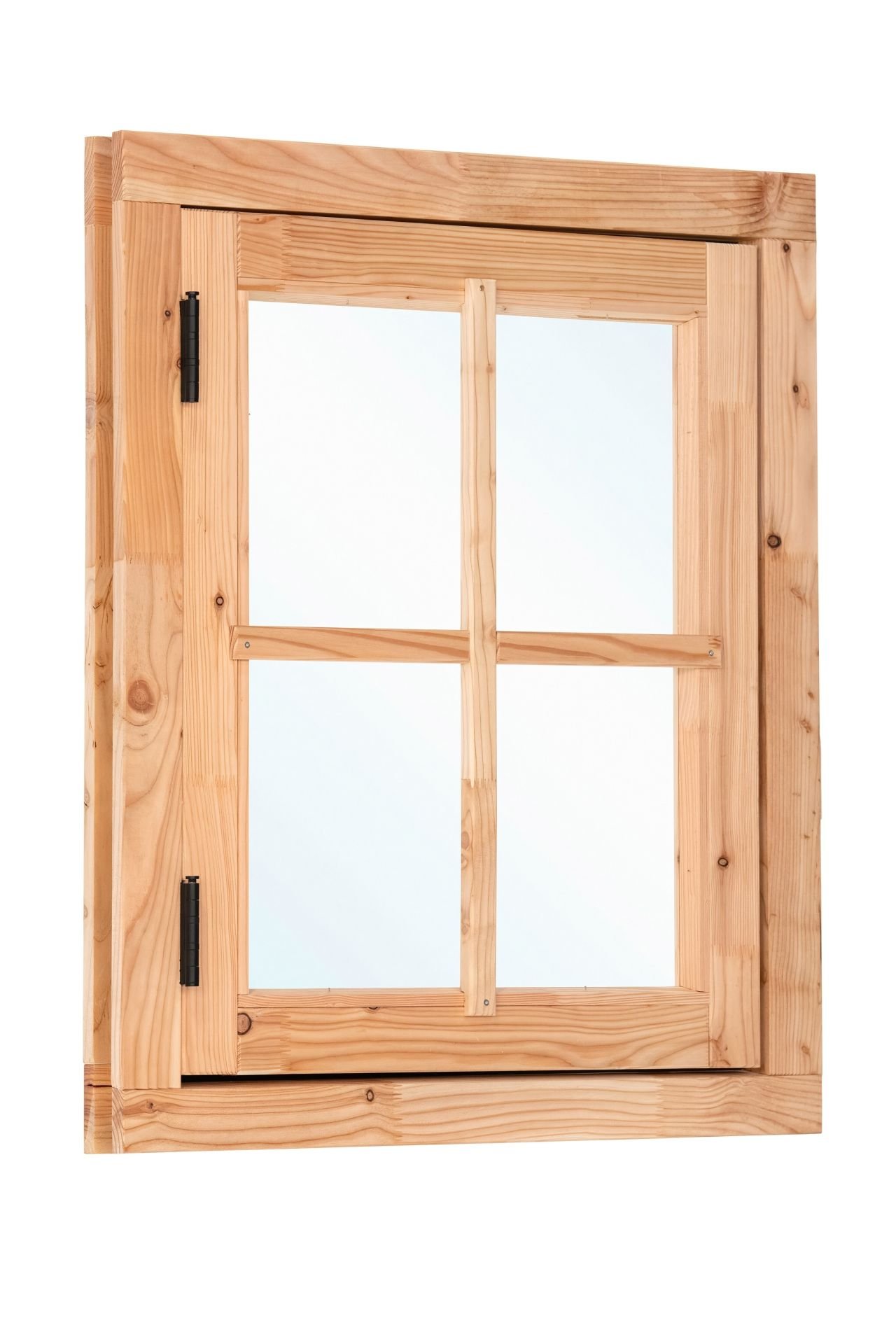 Douglas draairaam 4-ruits 90×105 cm dubbelglas linksdraaiend – zwart beslag
