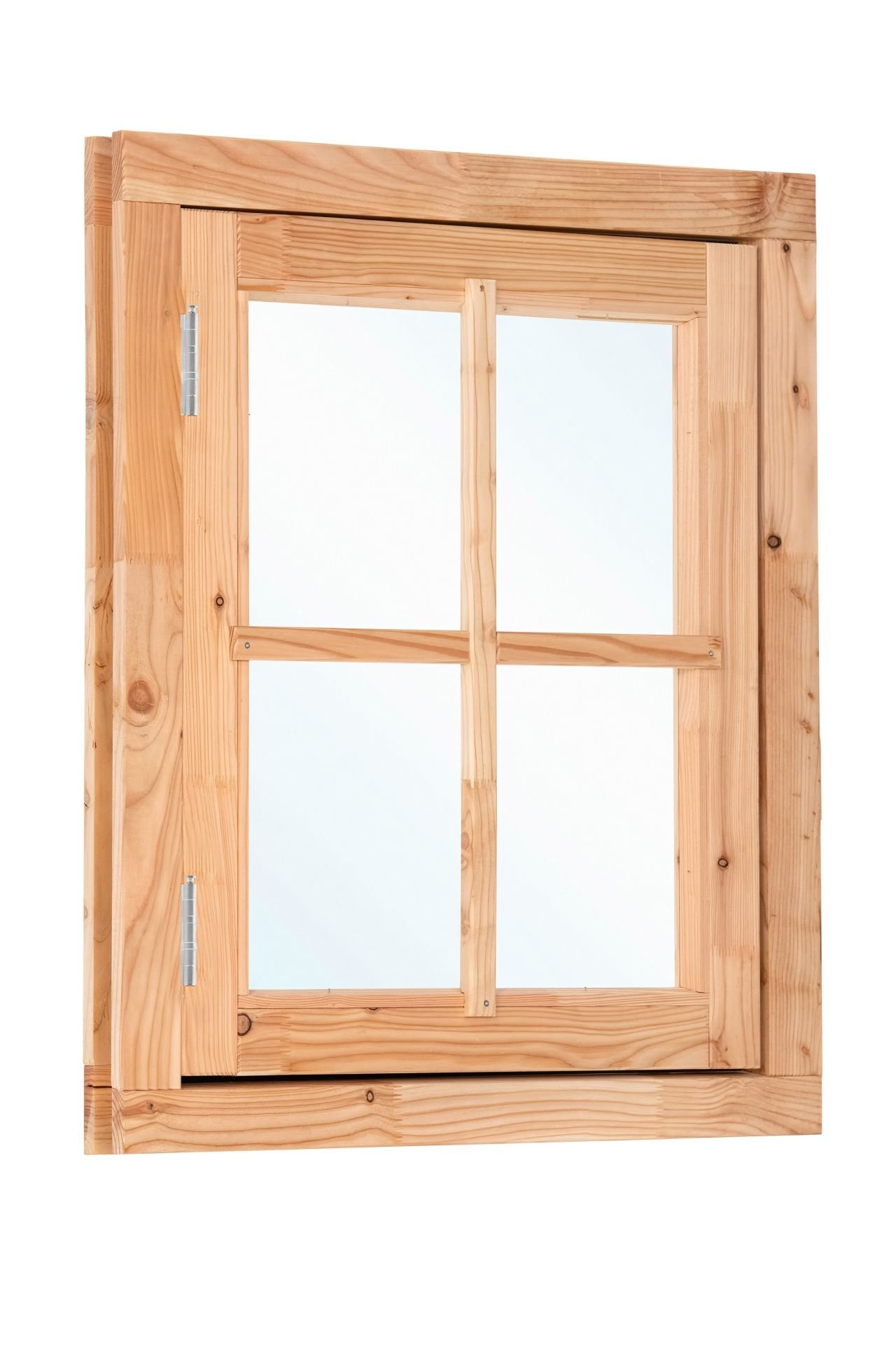 Douglas draairaam 4-ruits 90×105 cm dubbelglas linksdraaiend – RVS/verzinkt beslag