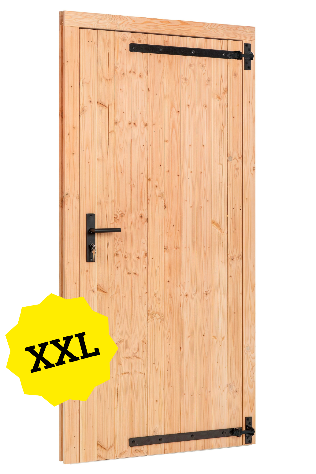 Douglas enkele klampdeur XXL 120×215 cm rechtsdraaiend – zwart beslag