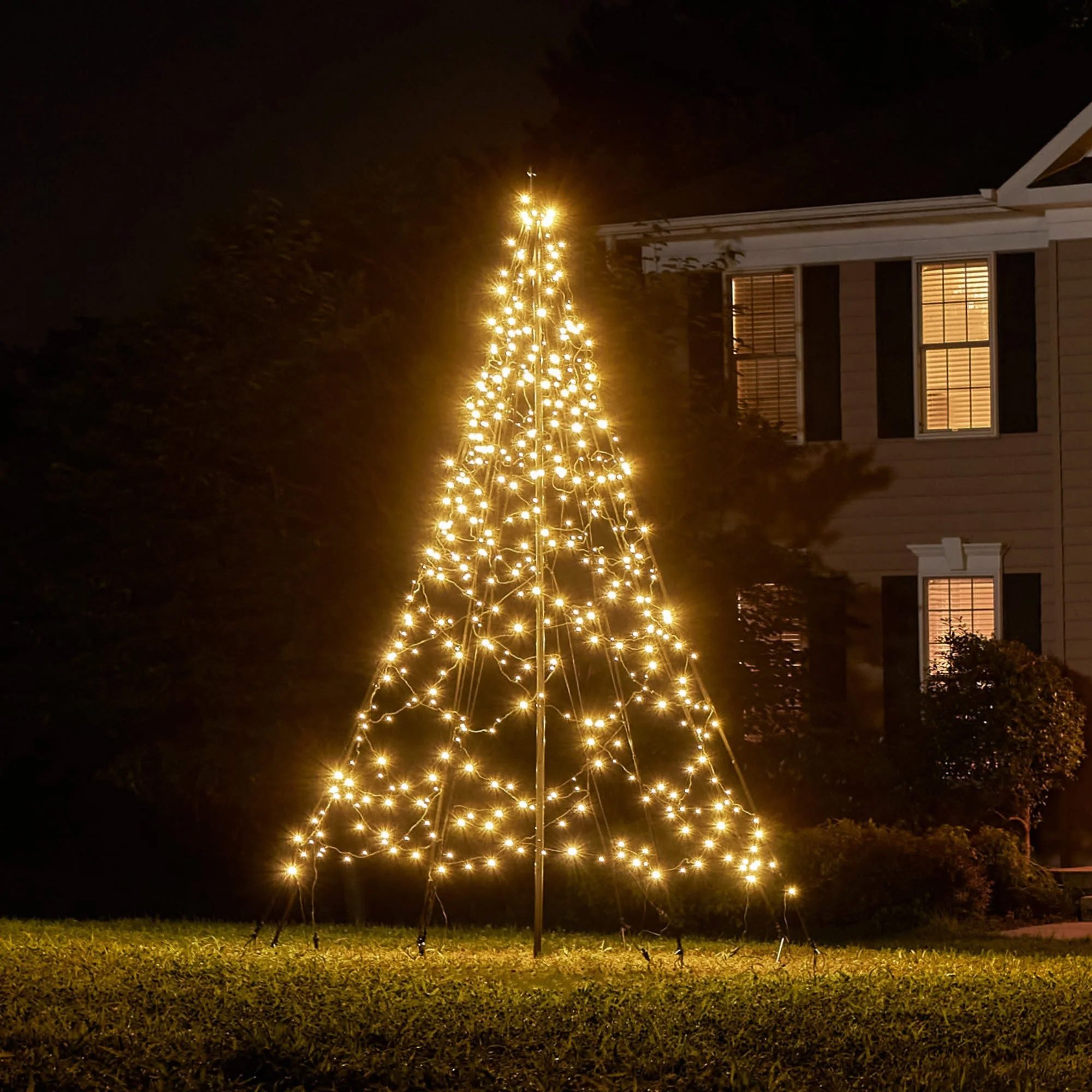 Fairybell 3 meter Vlaggenmast Kerstboom 480 LED Lampjes – Met Mast