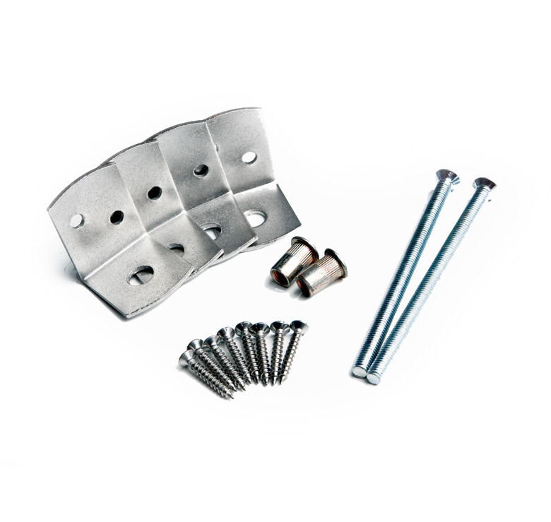 Betonpaal Bevestigingsset Gadero RVS Set 4 stuks – voor 10x10cm betonpalen