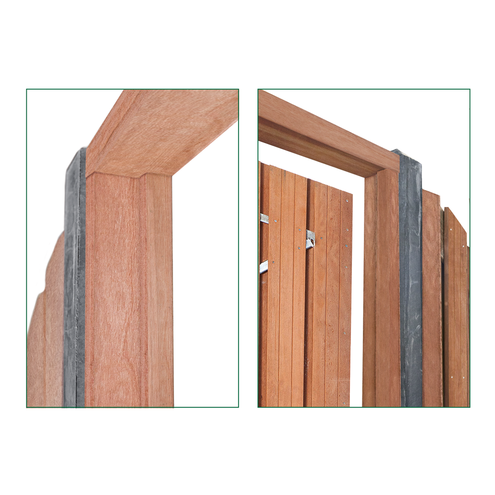 Deur Kozijn / kader met aanslag 180-210 x 90-150 cm – Hardhout