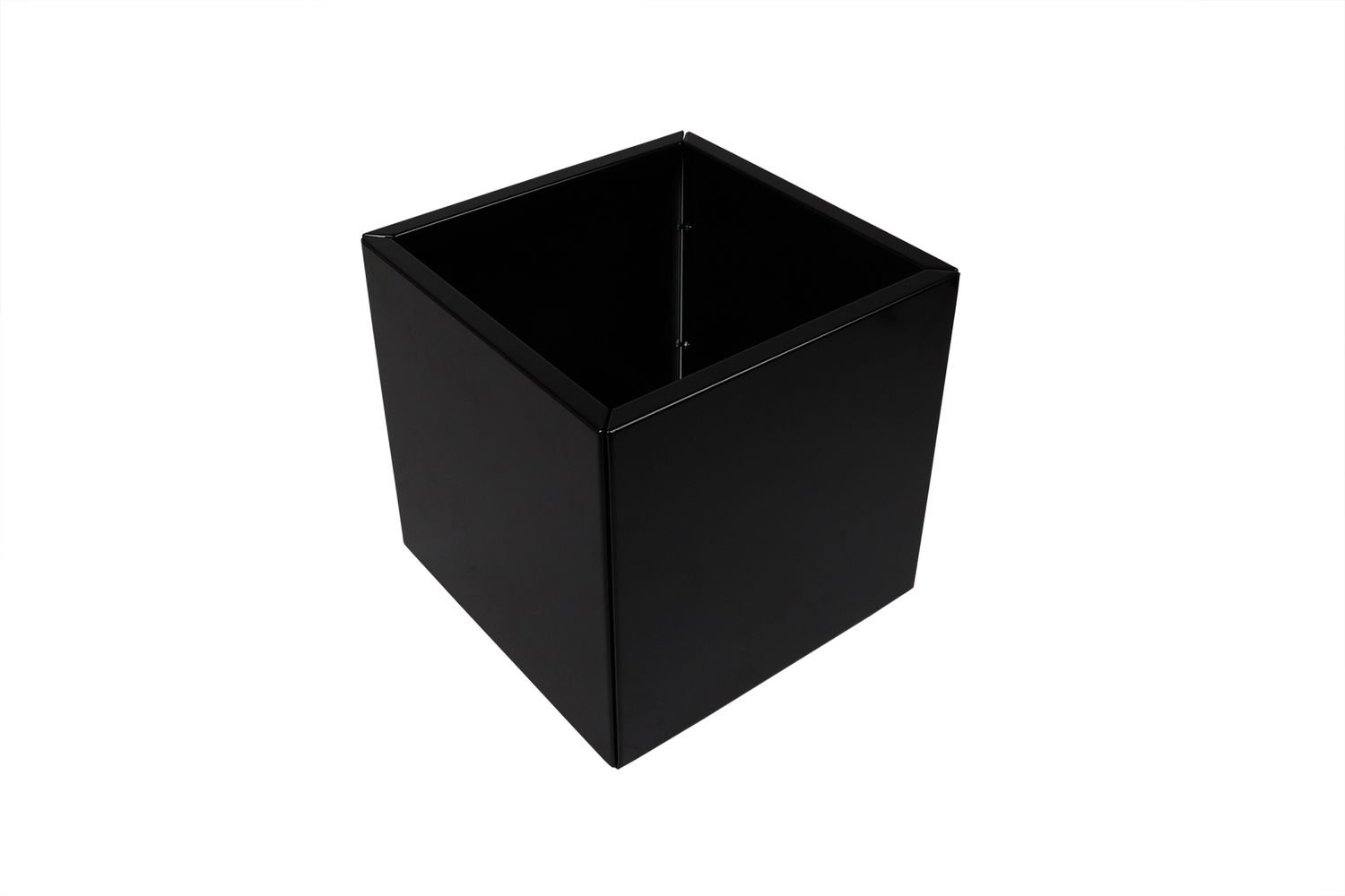 Plantenbak Zwart Verzinkt Staal 50x50x50cm – Bloembak