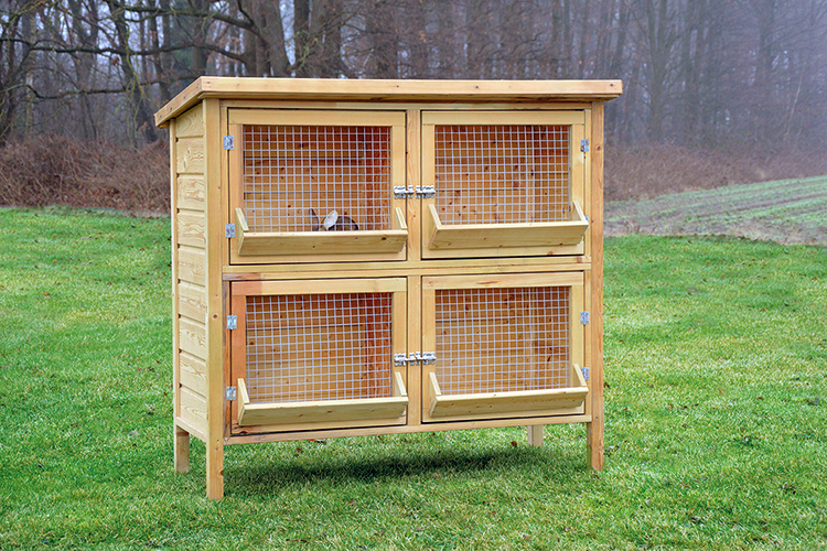 Konijnenverblijf 134x60x130cm Tuindeco