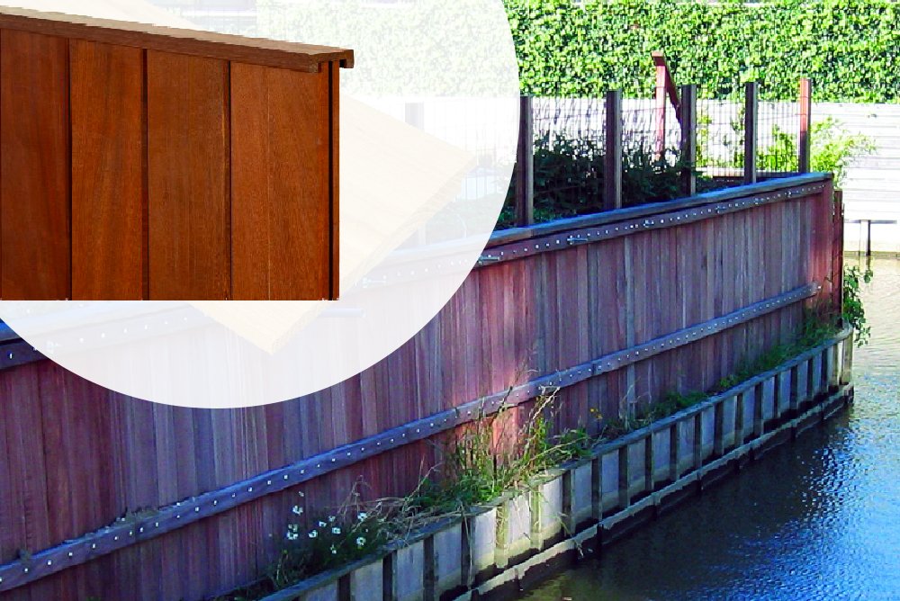 Azobe Hardhout Damwand Profiel Tong en Groef 3.0×18.5cm Vele lengtes