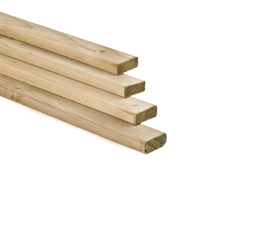 Balk vuren hout Geimpregneerd Gadero 1.9×4.5cm