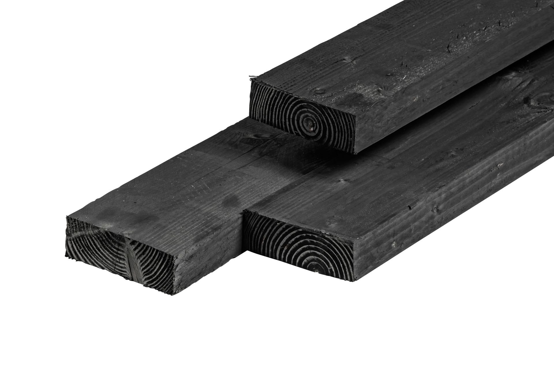 Douglas balk 6,3×17,5 cm Zwart – Fijnbezaagd