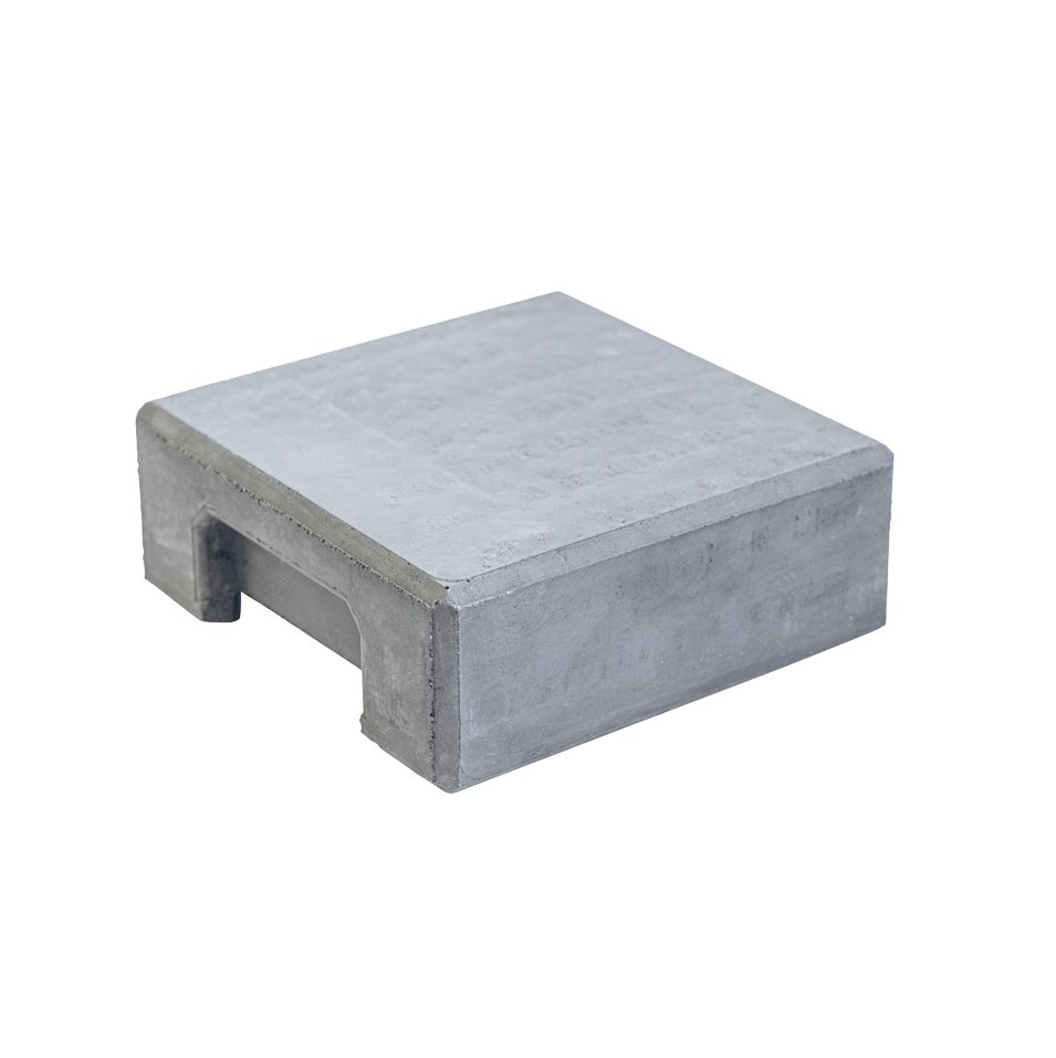 Afdekpet Beton Vlak Wit/Grijs