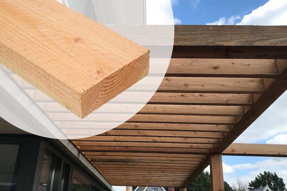 Balk Douglas 5x15cm Fijnbezaagd – Populair