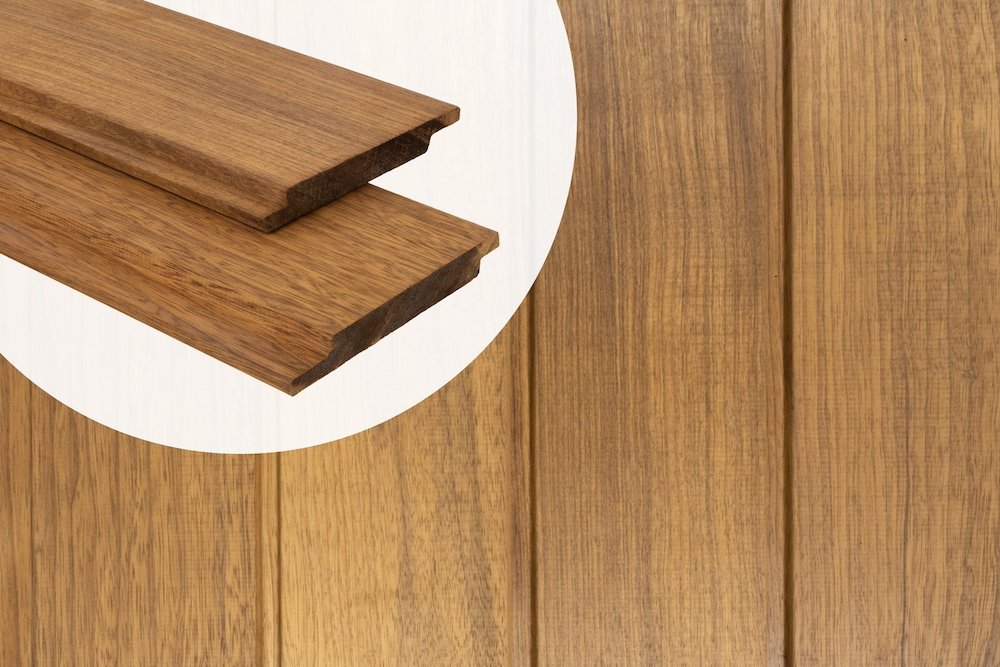 Channelsiding Gevelbekleding Thermisch Gemodificeerd Frake 1.8 x 14 cm Glad geschaafd