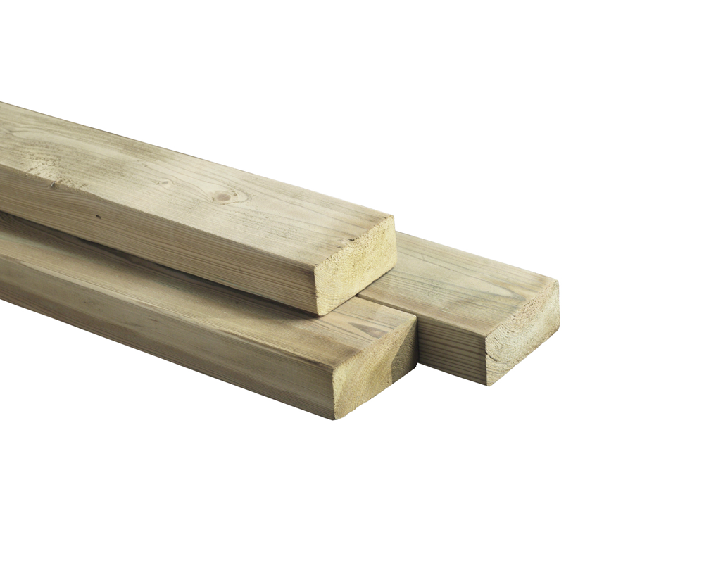 Balk Geimpregneerd Hout Scandinavisch vuren 4.5x7cm Populair bij vlonders