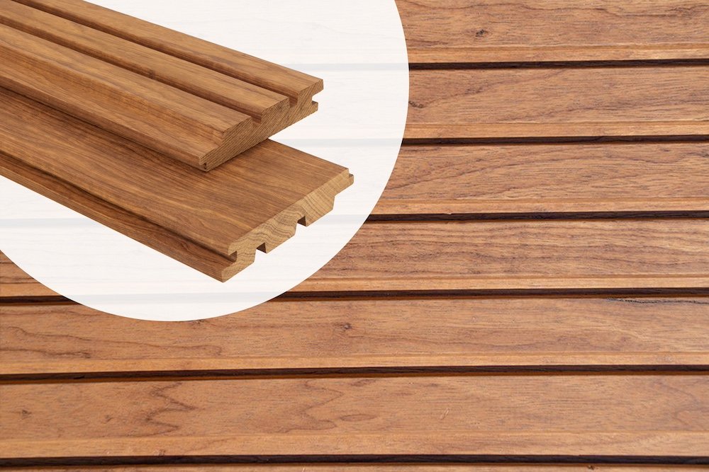 Schuttingplank Frake deens rabat 14×2.5cm – triple blok profiel