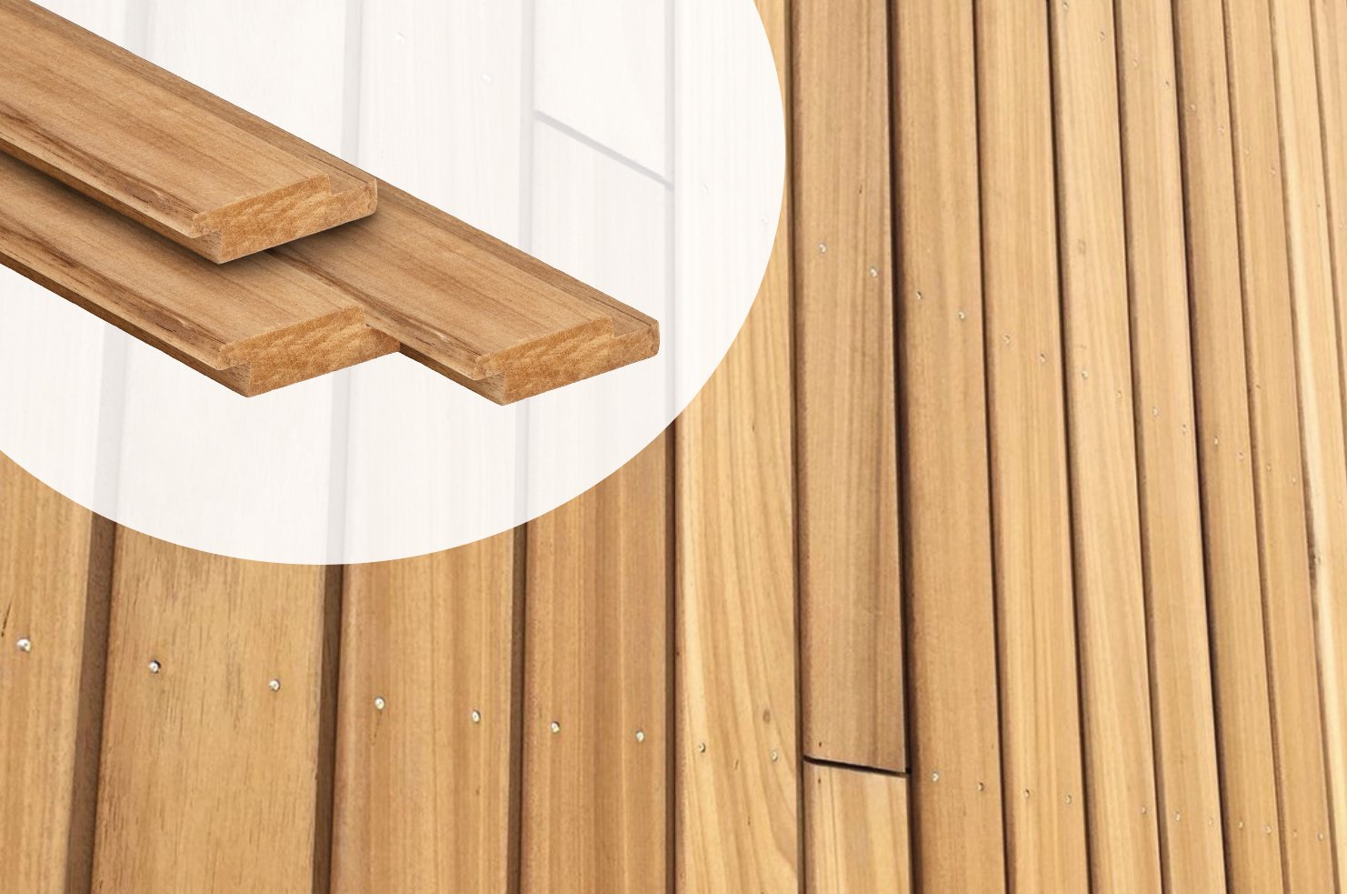Ayous Channelsiding 2.1 x 9 cm Glad Geschaafd