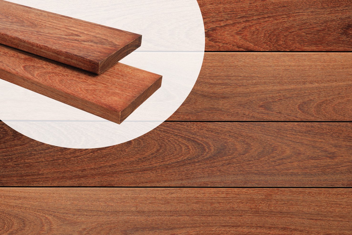 Vlonderplank Rood Cumaru Hardhout 2.1 x 14.5 cm Geschaafd FAS