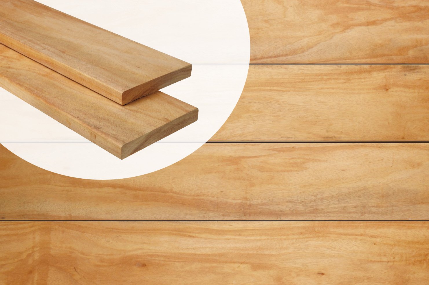 Vlonderplank Tanimbuca Hardhout 2.1 x 14.5 cm Glad Geschaafd/Gedroogd Premium FAS
