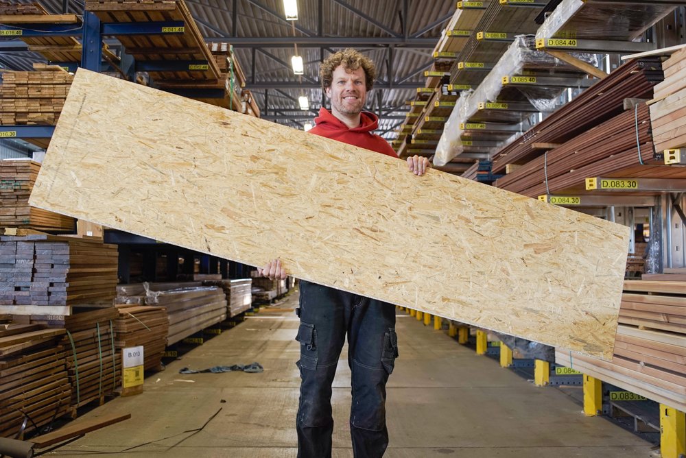 OSB Plaat Half 18 mm 244 x 61 x Eenmansplaat