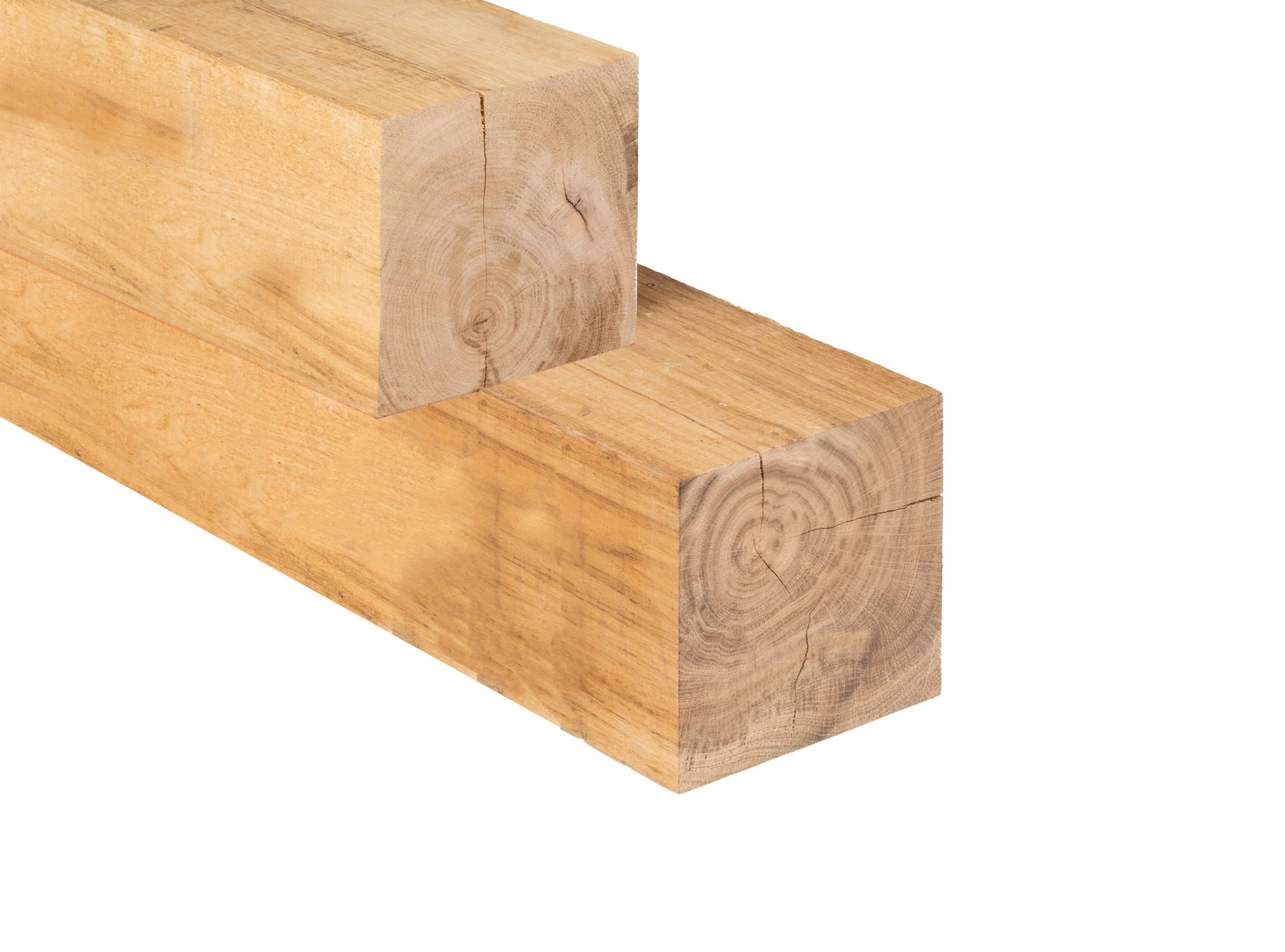 Paal Eiken Hardhout 10 x 10 x 300 cm Fijnbezaagd