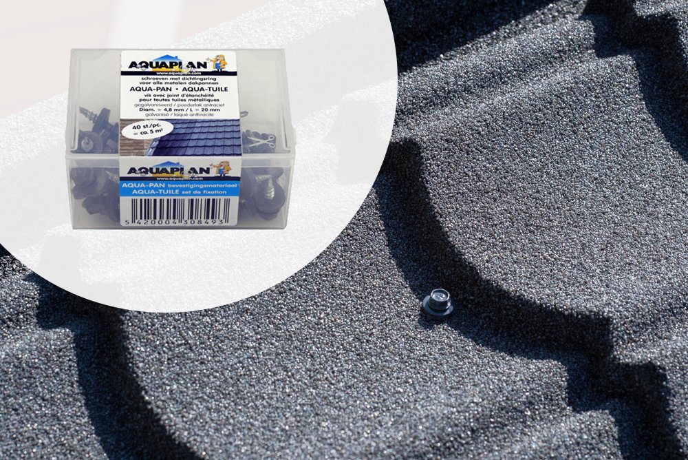 Waterdichte Schroeven voor Easypan en Aquapan dakpanplaten – Antraciet Grijs 40 stuks