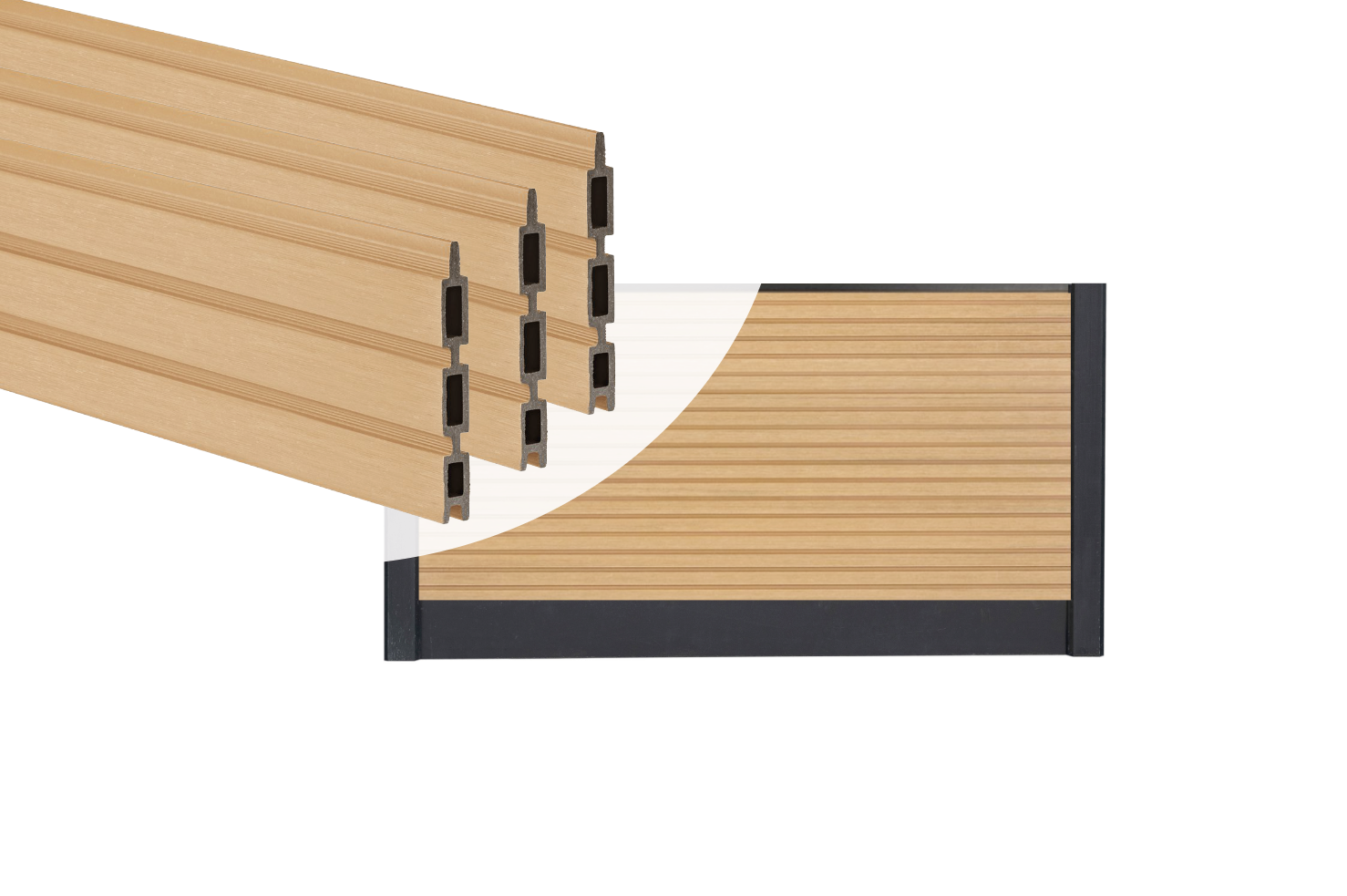 PuraFence Stapelprofielen Royal Cedar – Set 6 Stuks