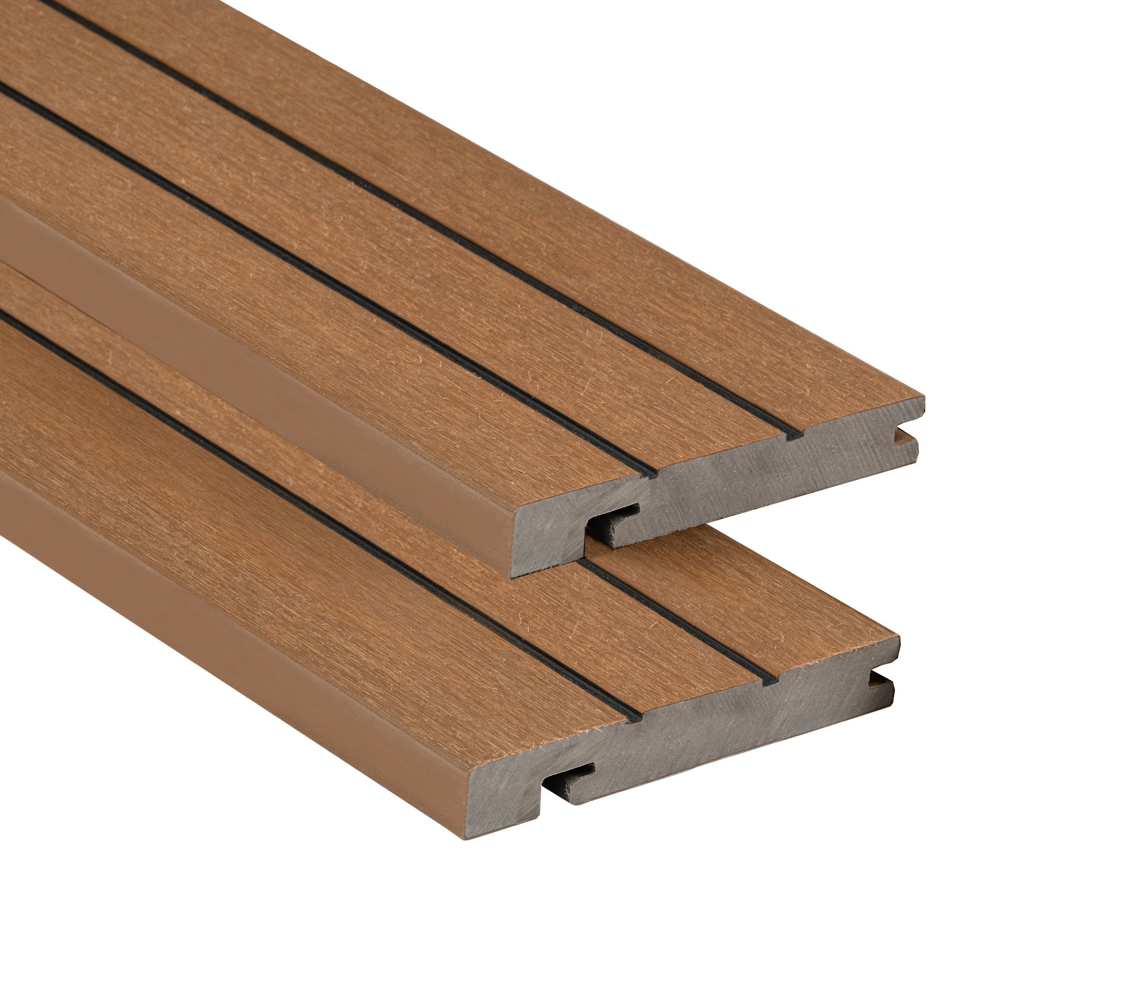 Vlonderplank Eindprofiel Composiet PuraDock Teak 2.2 x 14.6 x 290 cm Voor Clips